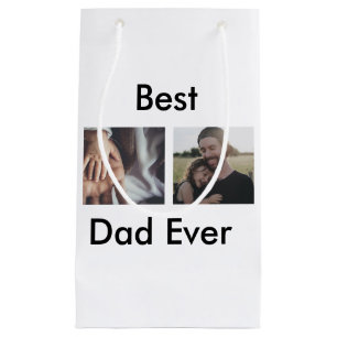 best dad ever happy father's day add your photo small gift bag