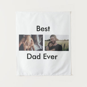 best dad ever happy father's day add your photo tapestry