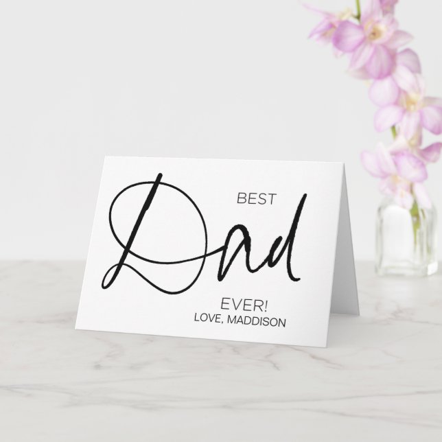 Best Dad Ever Happy Father's Day Birthday Gift Card (Orchid)
