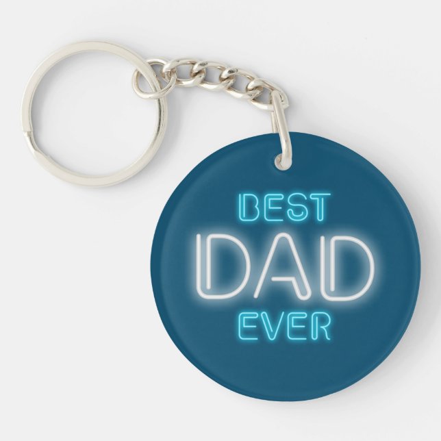 Best Dad Ever Happy Father's Day | Keychain (Front)