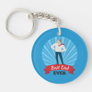 Best Dad Ever Happy Father's Day Keychain