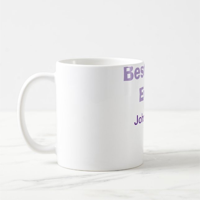 Best dad ever happy father's day name purplesimple coffee mug (Left)