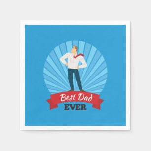 Best Dad Ever Happy Father's Day   Napkin