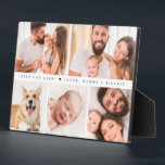 Best Dad Ever Heart Custom Photo collage Plaque<br><div class="desc">Celebrate a special first Father's Day with our "Simple Cute Best Dad Ever Heart Family Custom Photo Collage Easel Plaque". This charming photo Plaque features a collage of your favourite pictures, making it a unique and heartfelt keepsake. Perfect for displaying cherished memories, this personalised gift will be a constant reminder...</div>