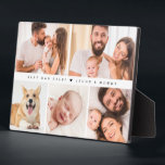 Best Dad Ever Heart Family Photo collage Plaque<br><div class="desc">Celebrate a special first Father's Day with our "Simple Cute Best Dad Ever Heart Family Custom Photo Collage Easel Plaque". This charming photo Plaque features a collage of your favourite pictures, making it a unique and heartfelt keepsake. Perfect for displaying cherished memories, this personalised gift will be a constant reminder...</div>