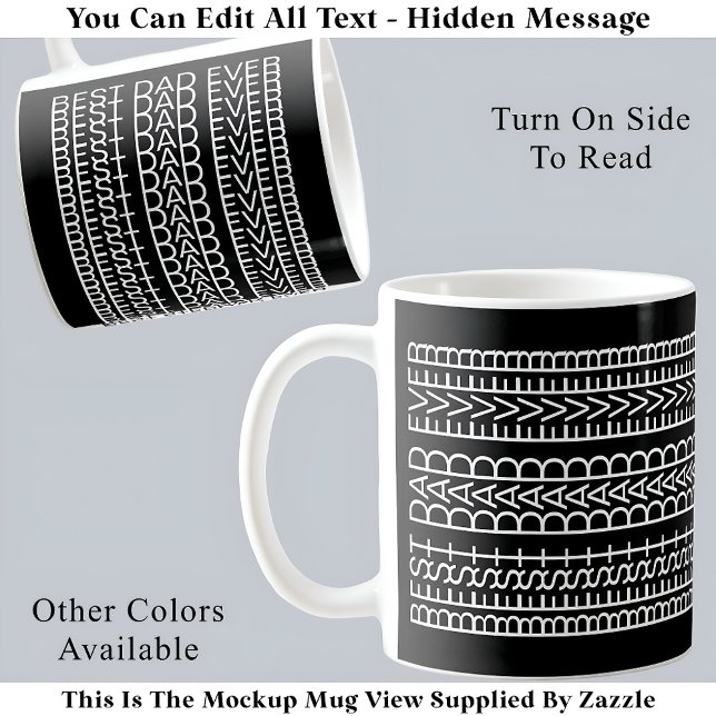 Best Dad Ever Hidden Message 141WB Novelty Optical Coffee Mug (Creator Uploaded)