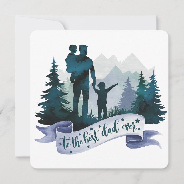 Best Dad Ever Holiday Card (Front)