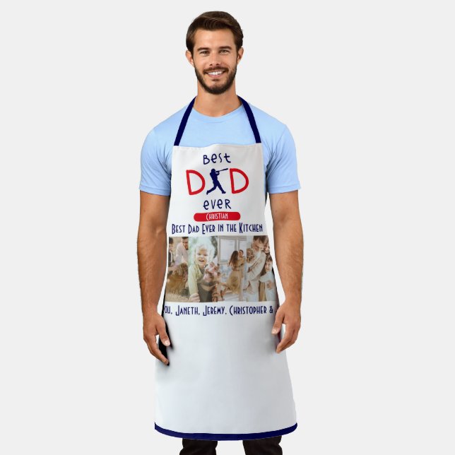 Best Dad Ever in the Kitchen Barbeque Fathers Day Apron (Worn)