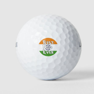 Best Dad Ever India Flag Golf Balls