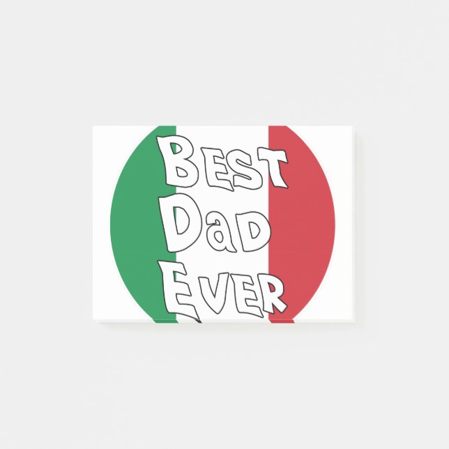 Best Dad Ever Italy Flag Post-it Notes (Front)