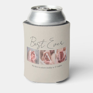 Best Dad Ever Keepsake Multi Photo Can Cooler
