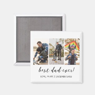 Best Dad Ever Keepsake Multi Photo Magnet