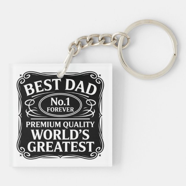 Best Dad Ever Key Ring (Back)