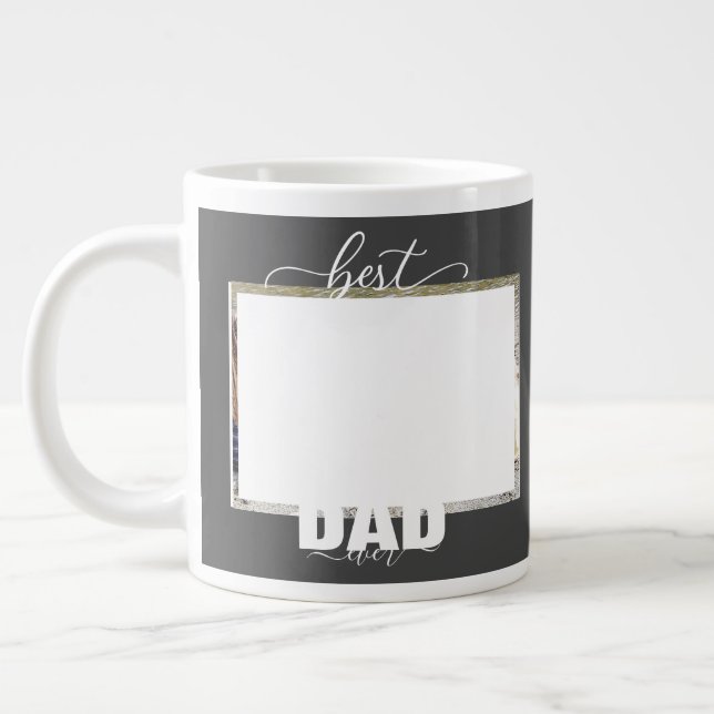 Best DAD Ever Kids Photo Father's Day  Large Coffee Mug (Left)