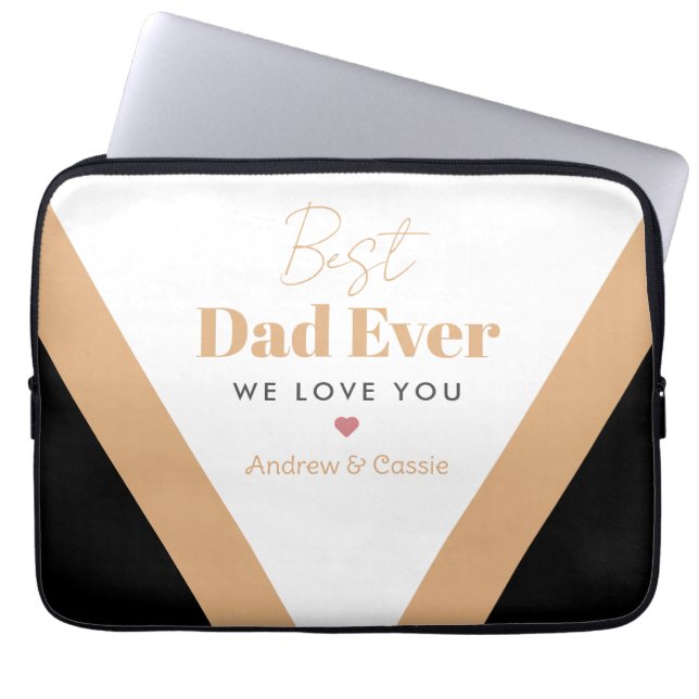 Best dad ever laptop sleeve (Front)