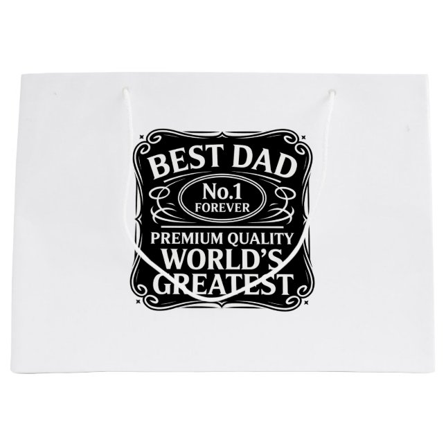 Best Dad Ever Large Gift Bag (Front)