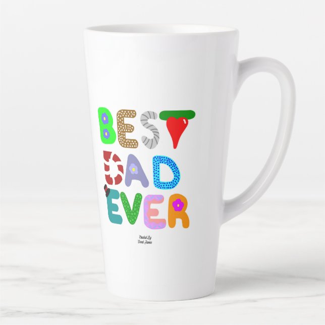Best Dad Ever Large Latte Mug (Right)