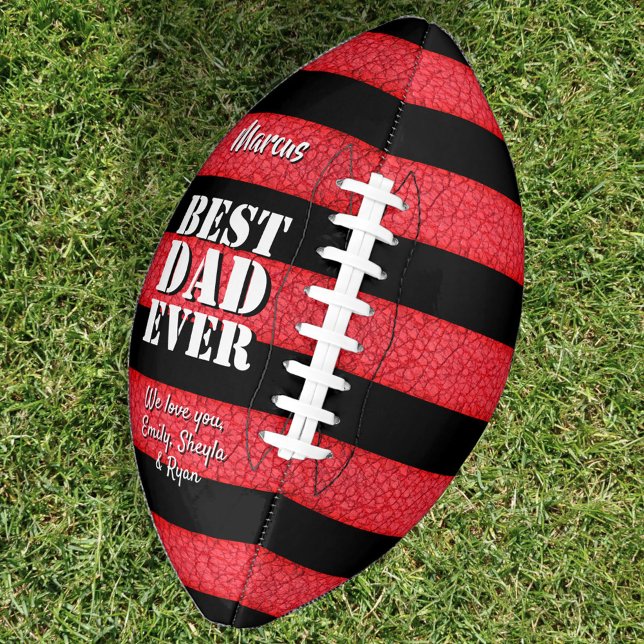 Best Dad Ever Leather Print Father`s Day Football (Creator Uploaded)