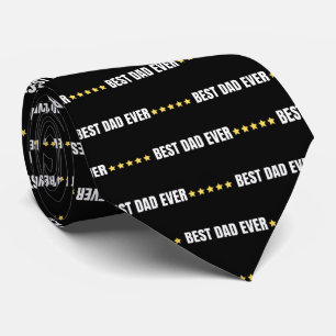 Best Dad Ever Light Black Tie
