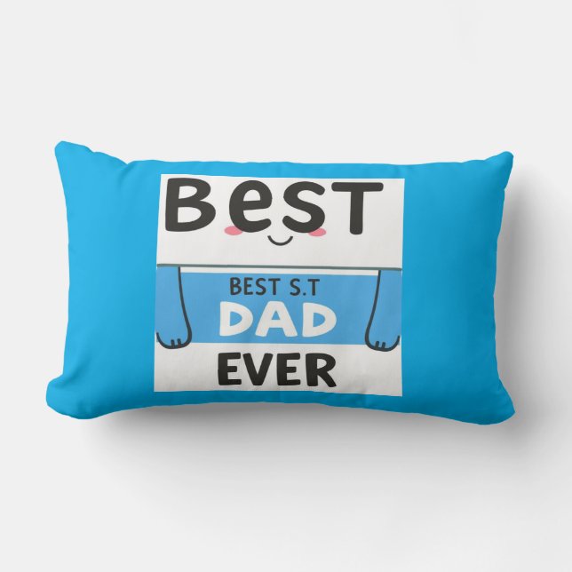 Best Dad Ever Lumberjack Pillow – Rustic Dad Gift" (Front)