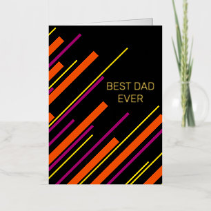 Best Dad Ever minimal Father's Day  Foil Greeting Card