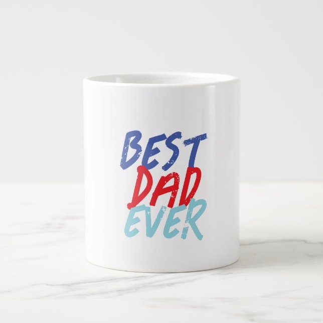 Best Dad Ever Minimalist Cool Professional Large Coffee Mug (Front)