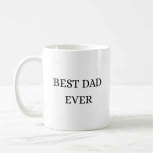 Best Dad Ever Minimalist Taupe Art Coffee Mug