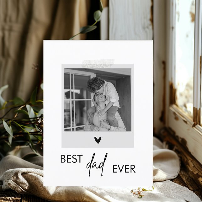 Best Dad Ever Minimalistic Photo  Postcard (Creator Uploaded)
