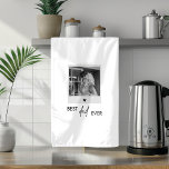 Best Dad Ever Minimalistic Photo  Tea Towel<br><div class="desc">Celebrate the best dad ever with our minimalistic photo kitchen towel! This modern and stylish towel features the heartfelt message "Best Dad Ever" along with a space for your favourite photo, making it a personalised gift that’s both practical and sentimental. Perfect for adding a special touch to the kitchen, this...</div>