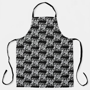 Best Dad Ever Modern Black and Grey Grunge Apron