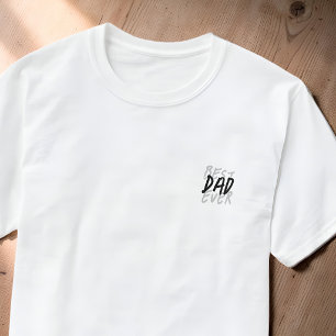 Best Dad Ever Modern Black and Grey Grunge T-Shirt