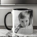 Best Dad Ever Modern Classic Simple Elegant Photo Mug<br><div class="desc">This simple and modern design is composed of serif and cursive typography and add a custom photo</div>