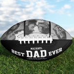 BEST DAD EVER Modern Cool Black and White Football<br><div class="desc">Perfect for the coolest dad you love: A BEST DAD EVER customised football with 3 favourite photos in trendy black and white, his name, and a sweet message from you as well as names and year. Great Father's Day gift or an awesome surprise for his birthday, surely a keepsake he'll...</div>