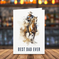 Best Dad Ever | Modern Cowboy Horse Father's Day