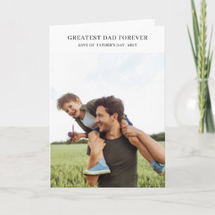Best Dad Ever Modern Father’s Folded Greeting Card