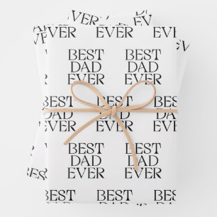 Best Dad Ever Modern Father's Day Elegant Wrapping Paper Sheet