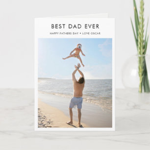Best Dad Ever Modern Father's Day Photo Card