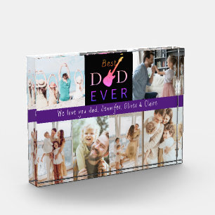 Best Dad Ever Modern Fathers Day Photo Display Block