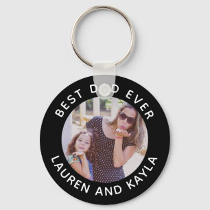Best Dad Ever Modern Minimal Photo Father Cool Key Ring