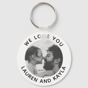 Best Dad Ever   Modern Minimal Photo Father Cool Key Ring
