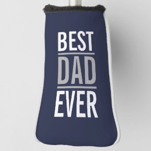 Best Dad Ever Modern Navy Blue Golf Head Cover