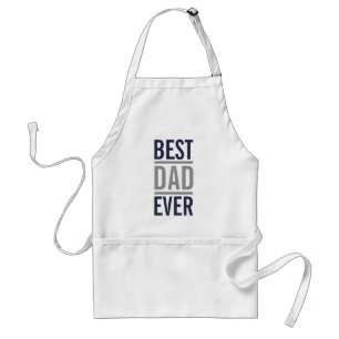Best Dad Ever   Modern Navy Blue Standard Apron