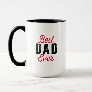 Best dad ever modern photo black Father's Day Mug