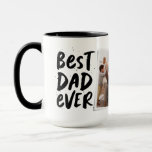 Best dad ever modern photo black Father's Day Mug<br><div class="desc">Best dad ever! This playful and cool mug features modern lettering with "best dad ever" and "we love you" with room for custom text.  There's also a single photo to make it extra personalised for that best dad in your life! Perfect for father's day,  dad's birthday or a holiday!</div>