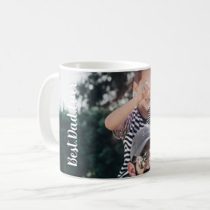 Best Dad Ever Modern Photo Collage Coffee Mug