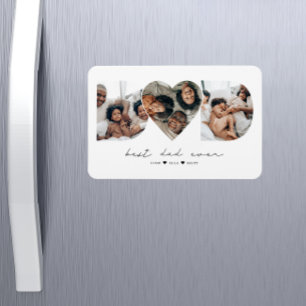 Best Dad Ever Modern Photo Collage Gift For Father Magnet