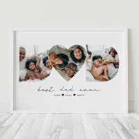 Best Dad Ever Modern Photo Collage Gift For Father