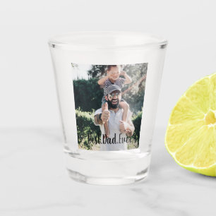 Best Dad Ever Modern Photo Collage Shot Glass