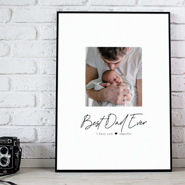 Best Dad Ever | Modern Photo Custom Poster (Creator Uploaded)