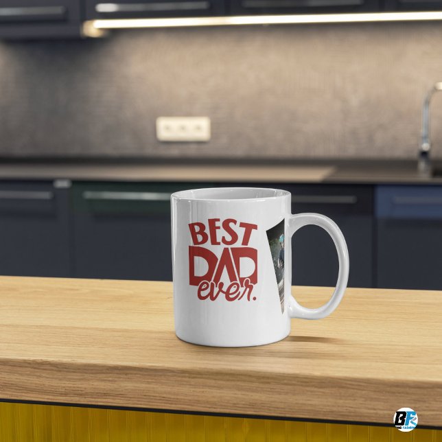 Best Dad Ever Modern Photo  Father's Day Mug (Creator Uploaded)